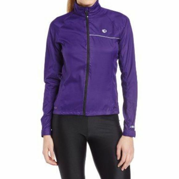 Pearl Izumi ELITE Barrier Jacket Purple Black Large Vented Large Back Pocket‎ - Picture 1 of 16